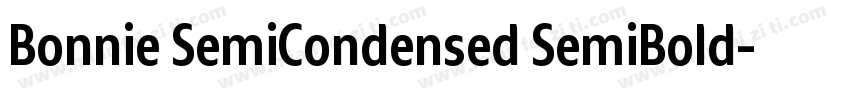 Bonnie SemiCondensed SemiBold字体转换